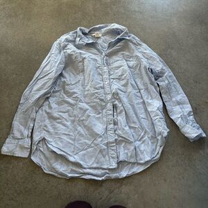 H&M Blue Button Down Shirt Casual Top